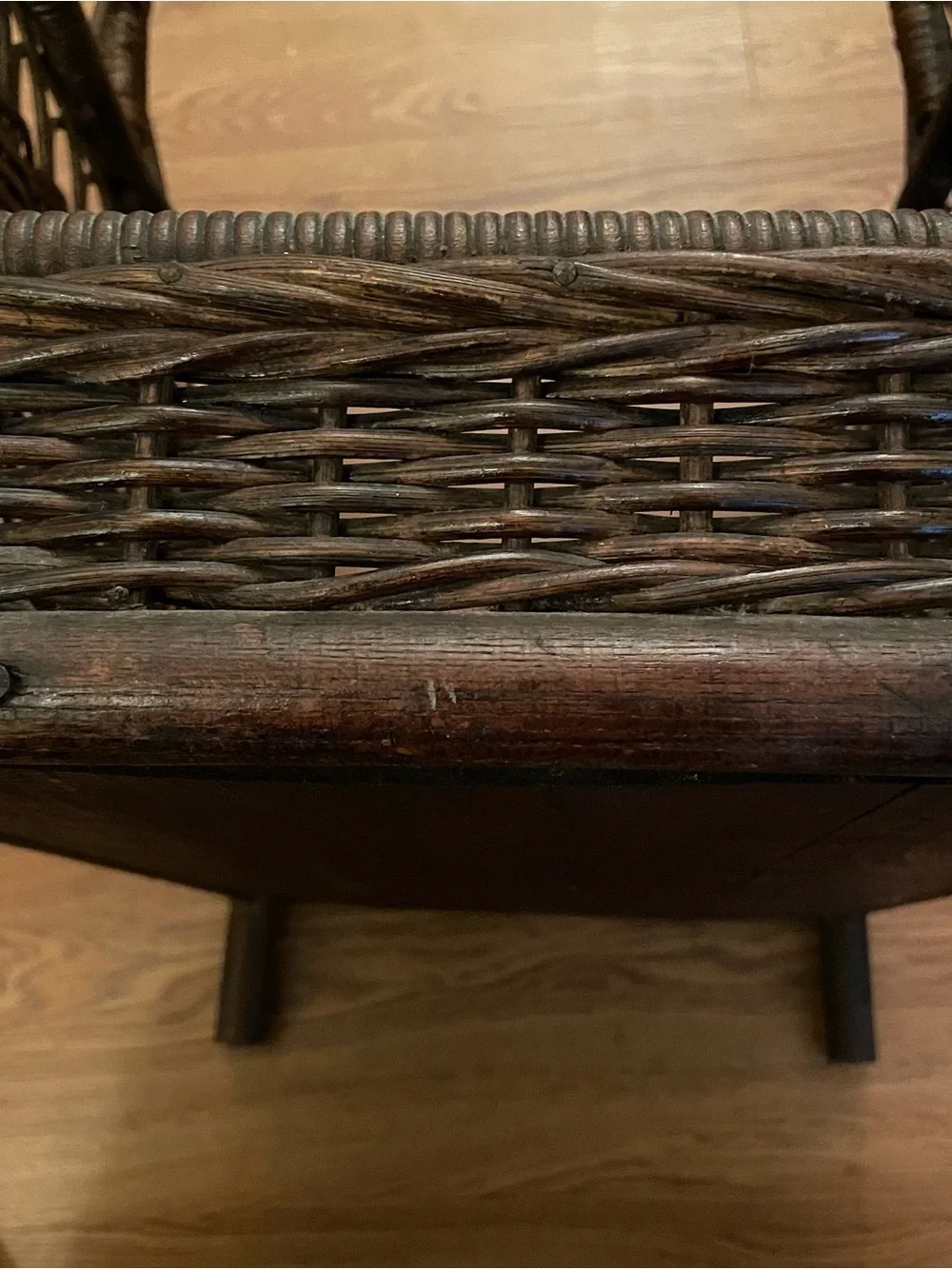 Vintage Wicker & Rattan Magazine Rack Holder Canterbury Boho Chic Mid Century